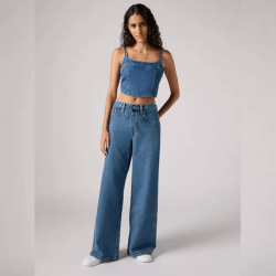 Levi's女士牛仔寬褲_Shipgo美國集運