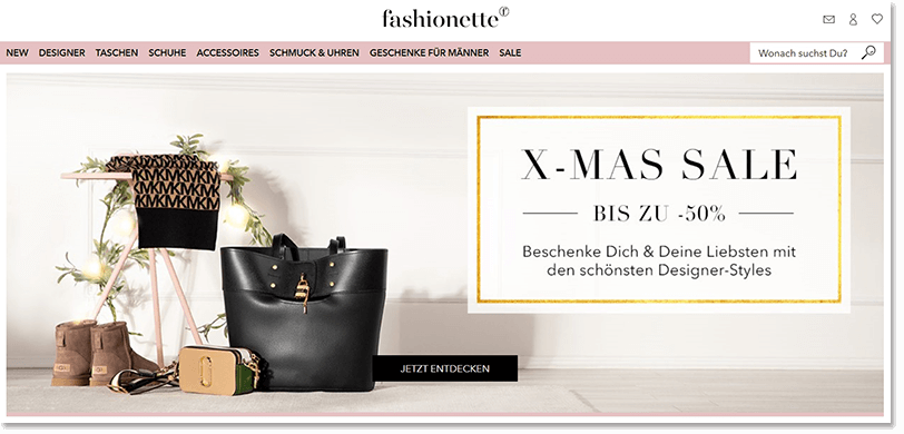 德國奢侈品網站FASHIONETTE_聖誕節促銷